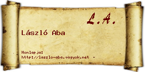 László Aba névjegykártya