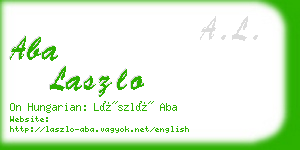 aba laszlo business card